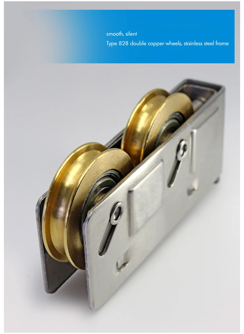 Description Picture 3 of itemCopper Sliding Patio Door 828 Roller Adjustable 31-36mm Door and Window Pulley Sliding Door Roller Window Hardware Accessories