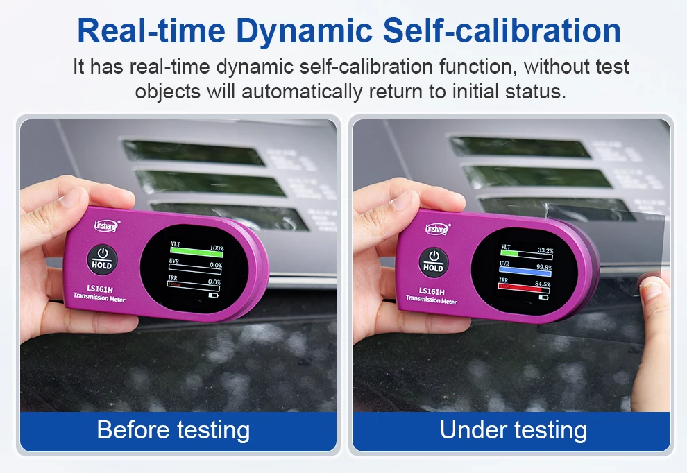 Window Tint Meter TSER Tester 0.8mm Solar Film VLT IR UV Transmission Tint Meter