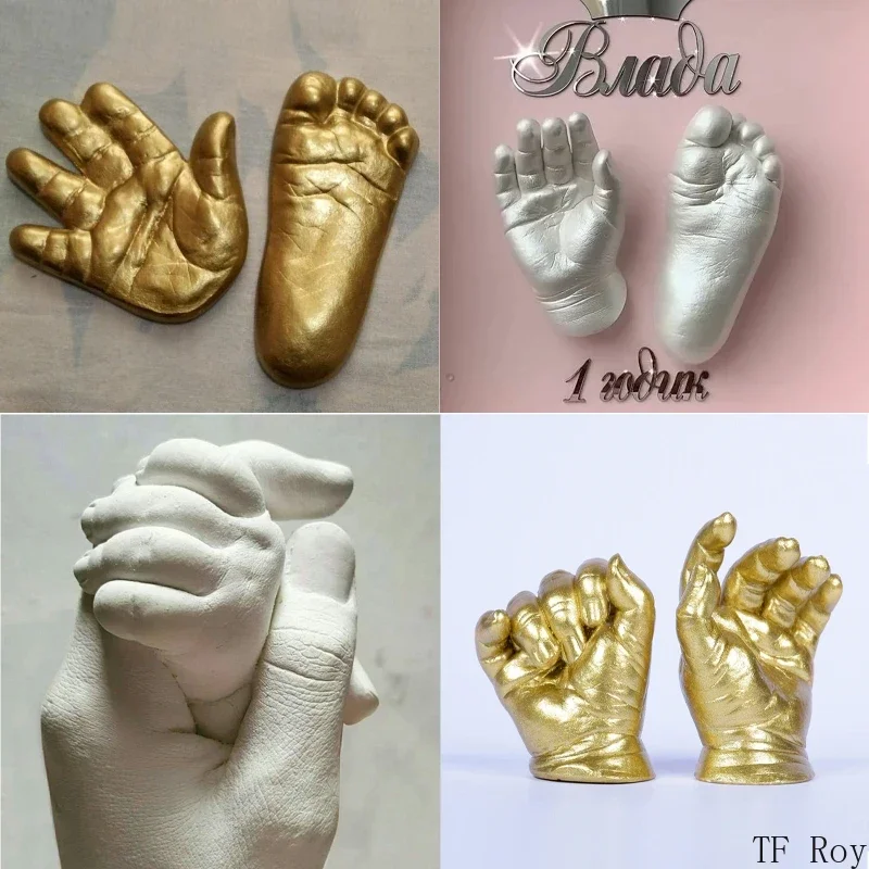 DIY Baby Plaster Mold 3D Hand Foot Print Mold for Baby Souvenir Hand Casting Kit Couples Wedding Accessories Home Decor Gifts