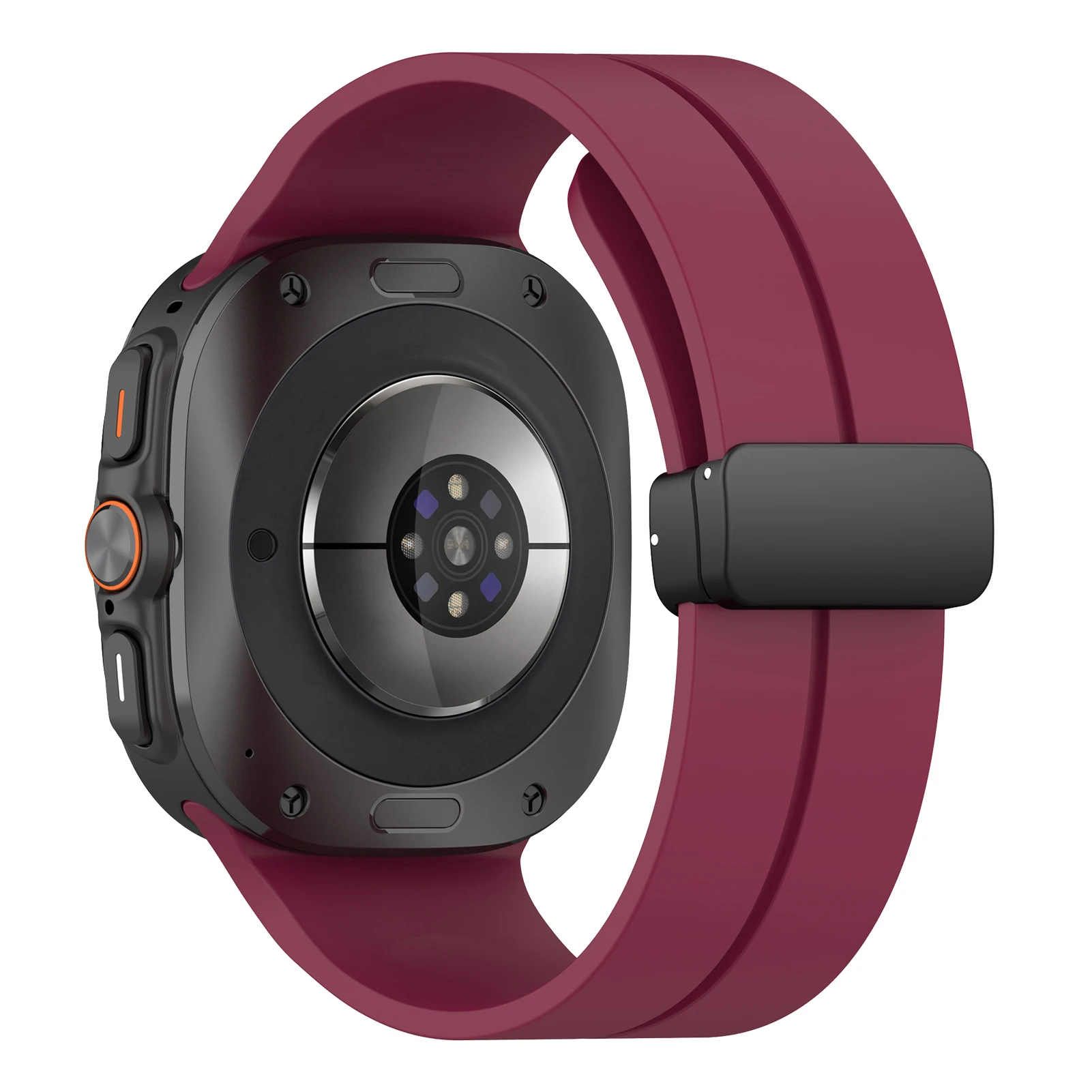 Enhanced Silicone Magnetic Buckle Band for Smartwatches - No Gaps Design