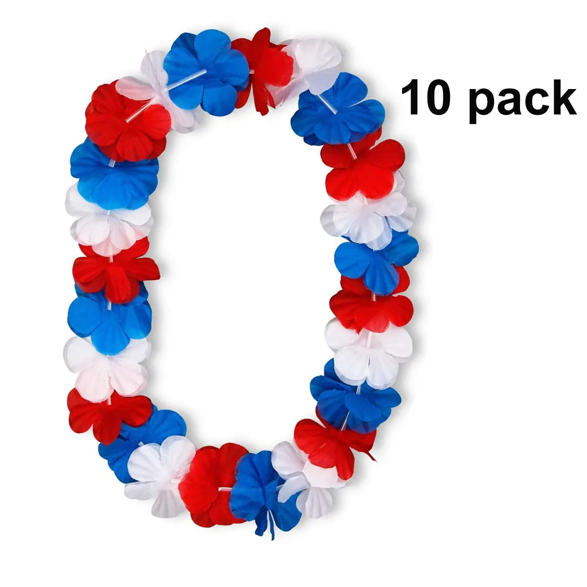 10PackRedWhiteandBlueFlowerPetalGarlandsPartyDecorationsfor