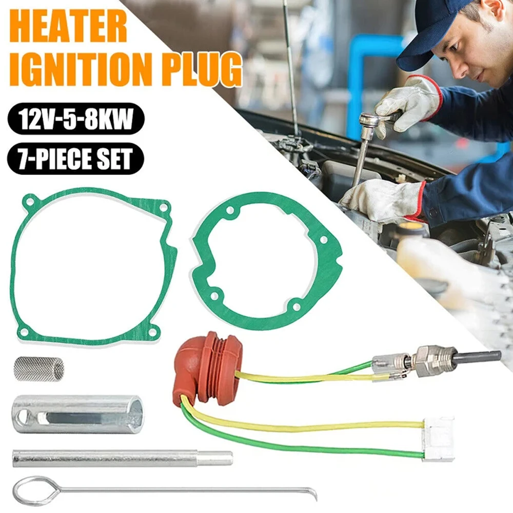 Car Air Diesel Gasket Ceramic Glow Plug Kit For 12V 2KW 5KW 8KW Chinese Diesel Heater Parking Heating Ignition Plug Kit glow plug repair kit glow plug air diesel heater diesel heater