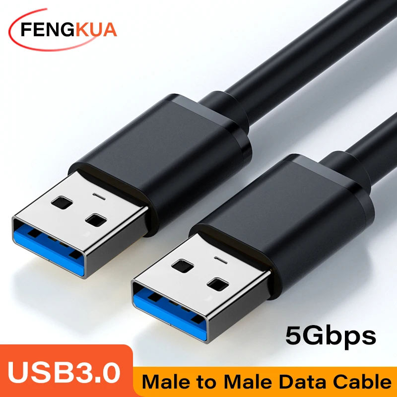 USB 3.0 연장 케이블 USB 남성-남성 5Gbps 고속 전송 데이터 케이블 USB3.0 컴퓨터 노트북-모바일 하드 드라이브 TV