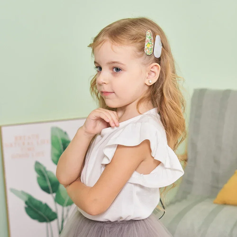 5Pcs/set BB Clips for Kids Hair Accessories Sweet Printe Hairbangs Hairclip Girls Barrette Ins Style Daisy Hairpin Ornaments 2
