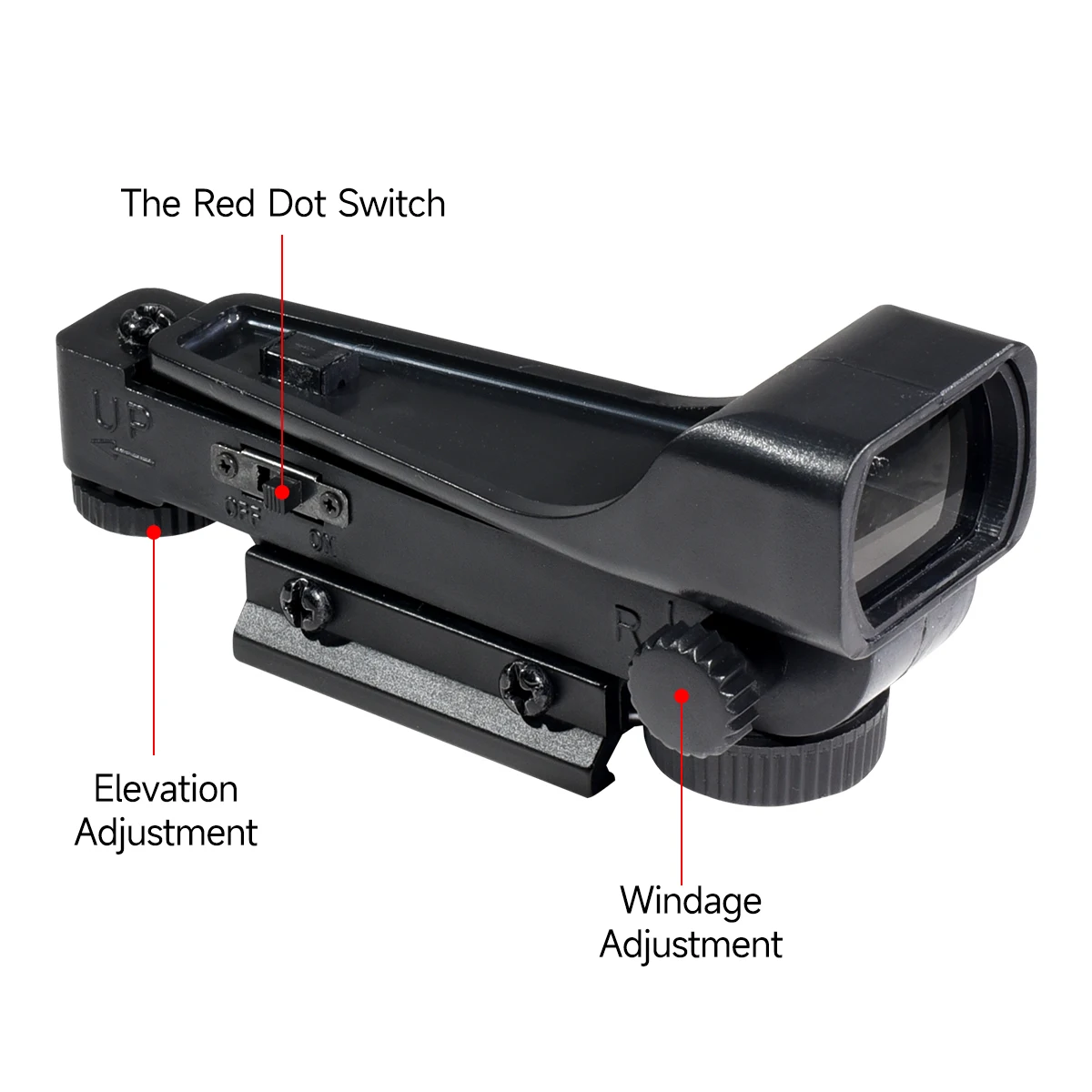 Airsoft Red Dot Sight Optical Riflescope Reflex Sight for 20mm Rail Airsoft Game Scope for Outdoor Hunting Live CS Game