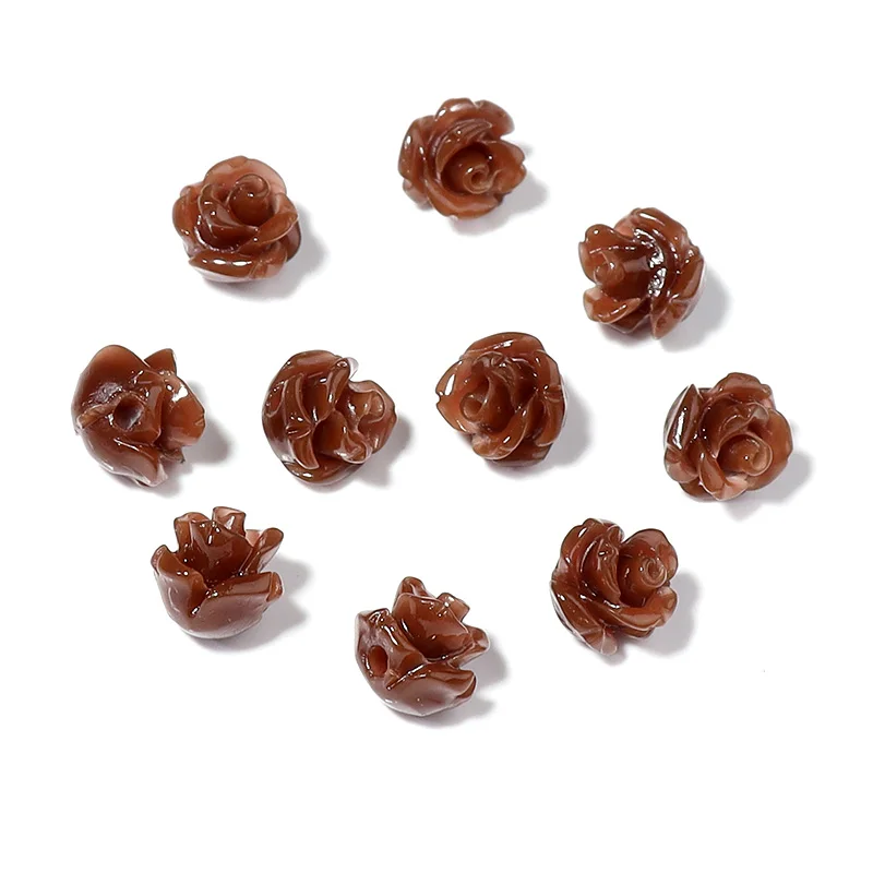 Perline Di Corallo Artificiale A Forma Di Fiore Da 8 Mm, 10 Mm - Foto 7