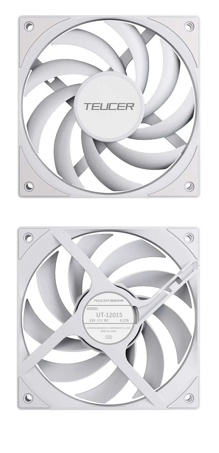 UT-12015 Slim PC Fan 120mm FDB Bearing Case Fan with PWM Sharing Technology (PST