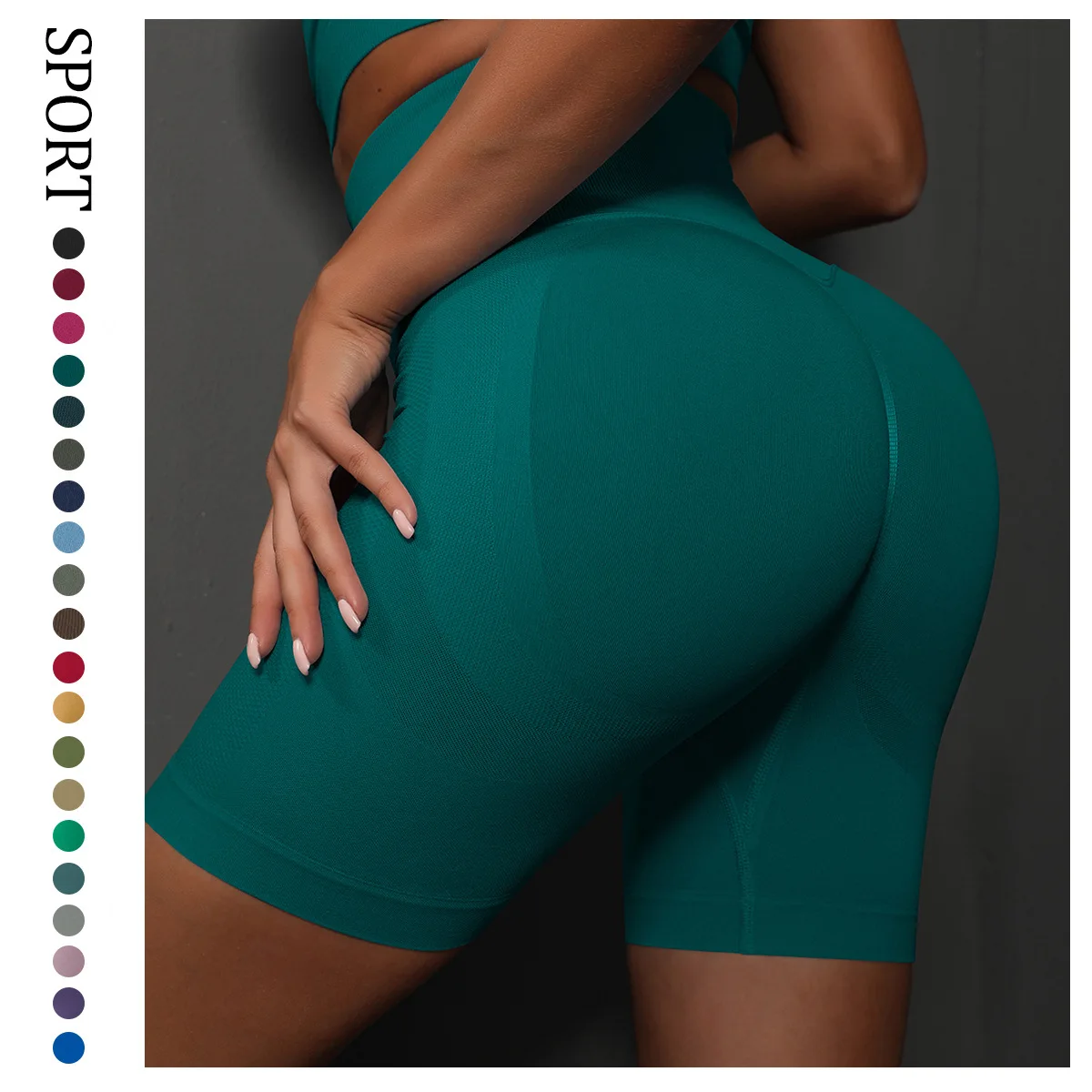 

Summer new high-waisted yoga pants female hip-lifting leggings sports ladies gym shorts