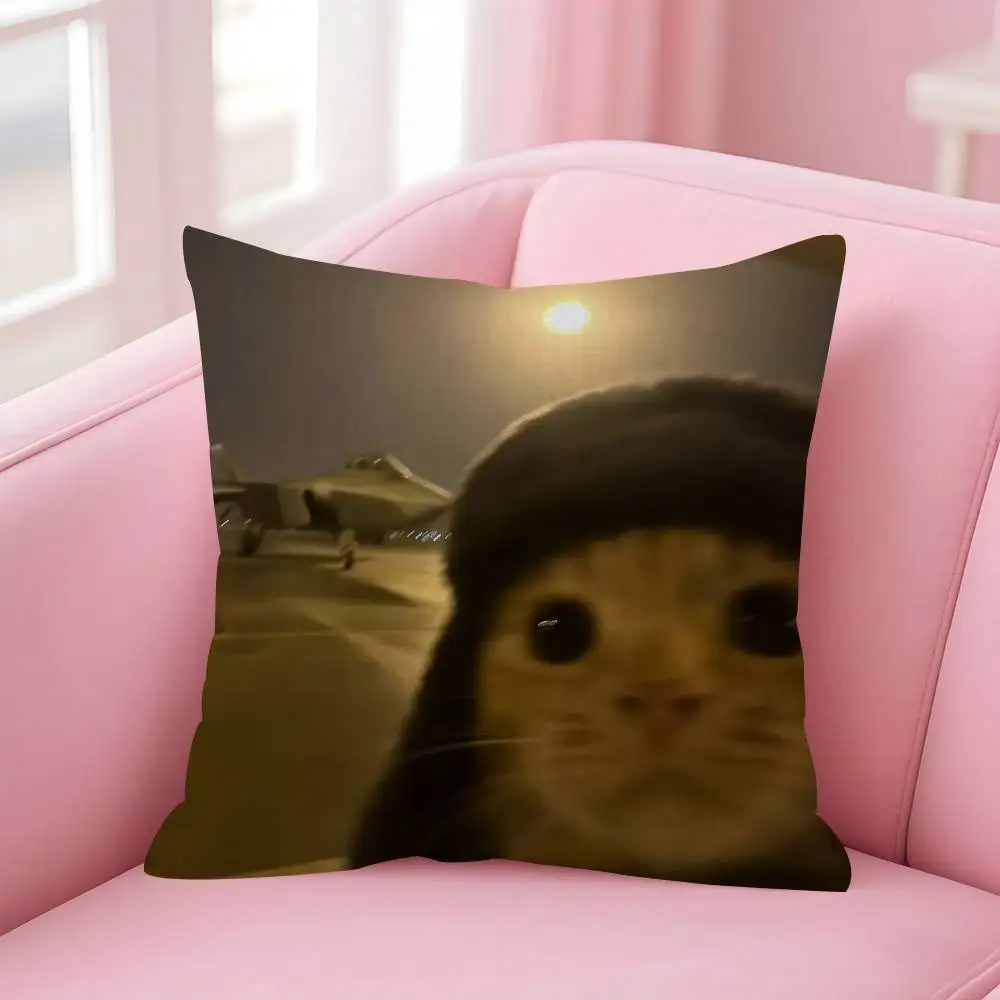 Lustiger Katzen-M-Meme-Kissenbezug, personalisierter Kissenbezug für Kinderzimmer, Wild-Party-Dekoration, Kissenbezug für Kinder, Geburtstagsgeschenk – Detail 8