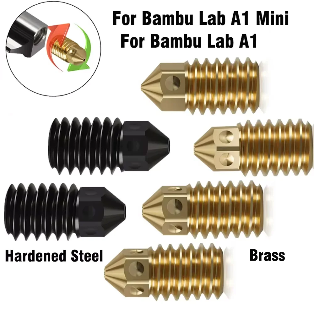 Bambu Lab A1＋0.4mm焼き入れノズル Nozzle For Bambu Lab A1/A1 Mini 0.2 0.4 0.6 0.8mm Hard steel