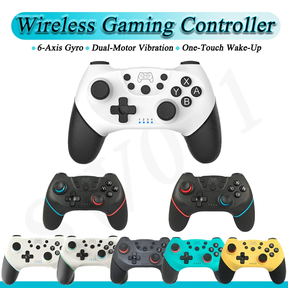 Wireless Gaming Controller with 6-Axis Gyros and Dual Vibration Joystick