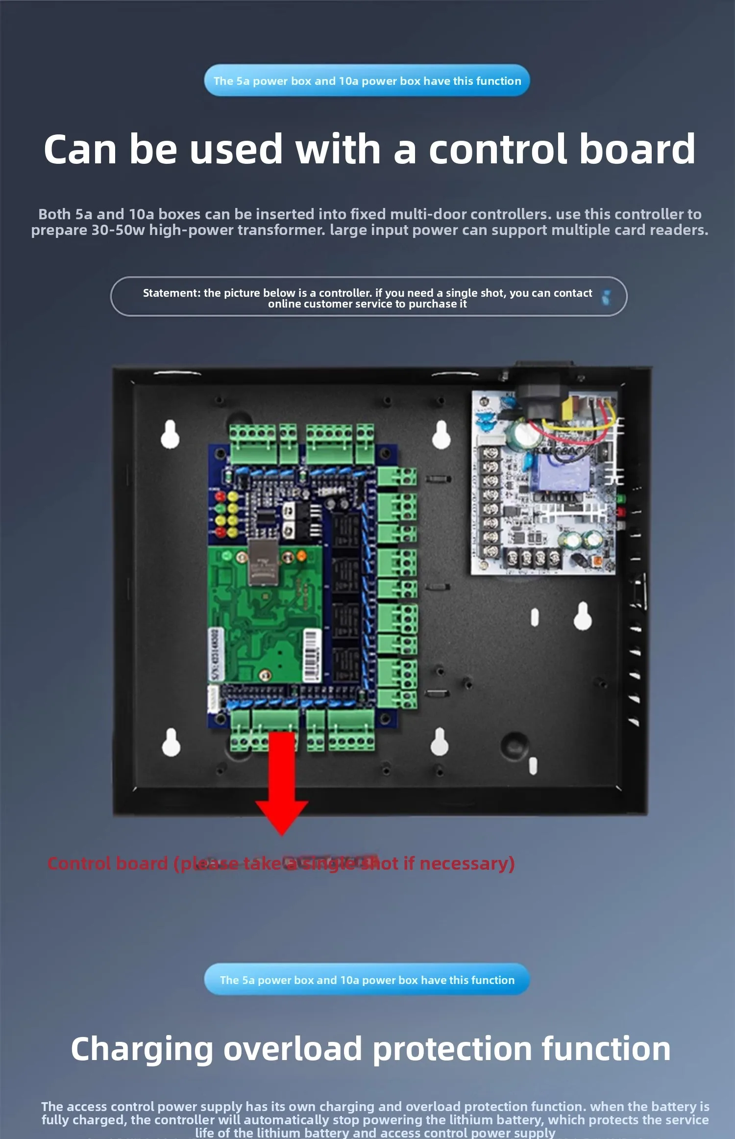 Multi door Controller Power Box Access Control Board Case Magnetic Lock Electric