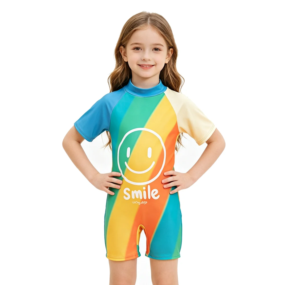 Children's Swimwear One-piece Swimsuit For Boys and Girls Little Kids Big Kids Sun Protection Hot Spring Unicorn Swimming Set - 6