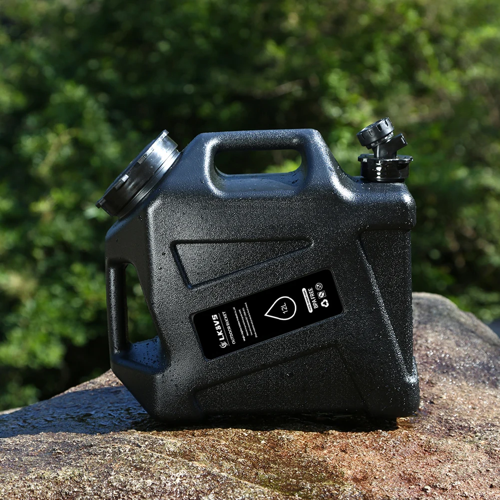12L Water Container No Leakage Portable Camping Water Jug BPA Free Emergency Water Tank with Spigot for Camping Hiking Emergency