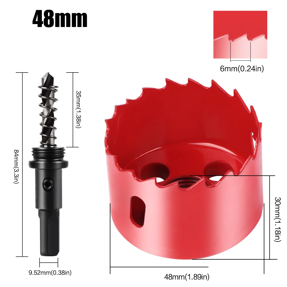 Bi-Metal Hole Saw HSS Drill Bit for Versatile Cutting (15-200mm)