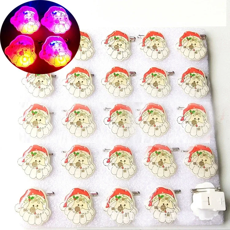 Broches LED Intermitentes Para Halloween - Pack De 25 Unidades, Diseños Aleatorios, Para Fiestas Infantiles