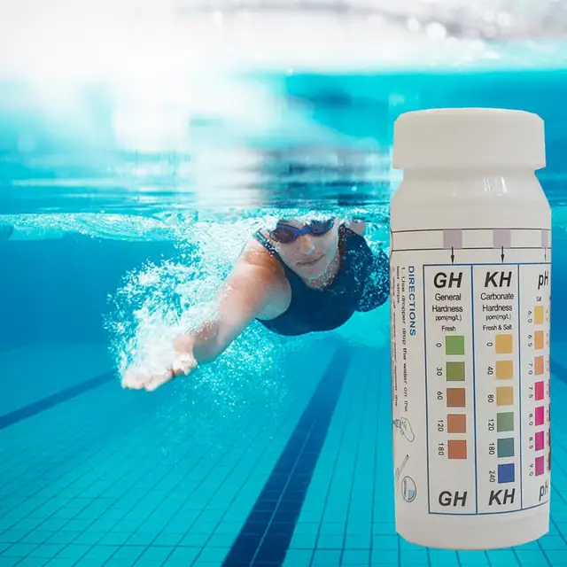 Tesztcsíkok Pezsgőfürdő-Vízhez 5-Ben 1-Ben Pezsgőfürdő És Gyógyfürdő-Tesztcsíkok Gh Kh Ph No2 No3 Tesztelés Könnyen Használható Víztesztelő Szalagokhoz - Image 4