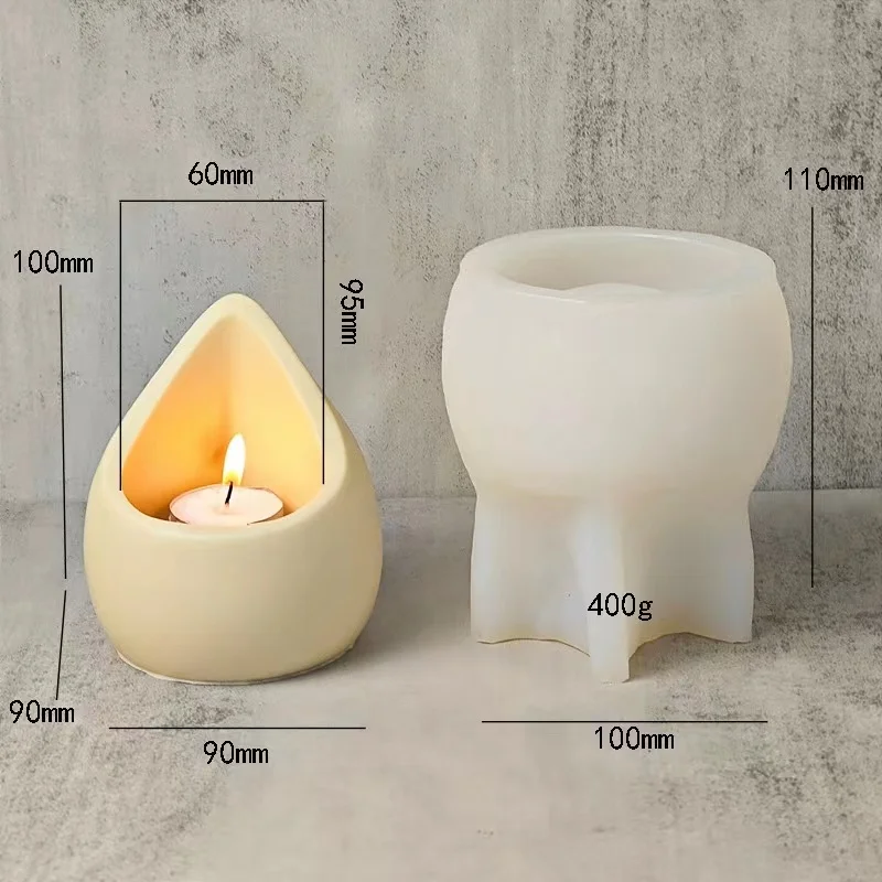 Love Candle Cup Silicone Mold DIY Epoxy Resin Cement Gypsum Casting Flowerpot Mold Home Decoration Table