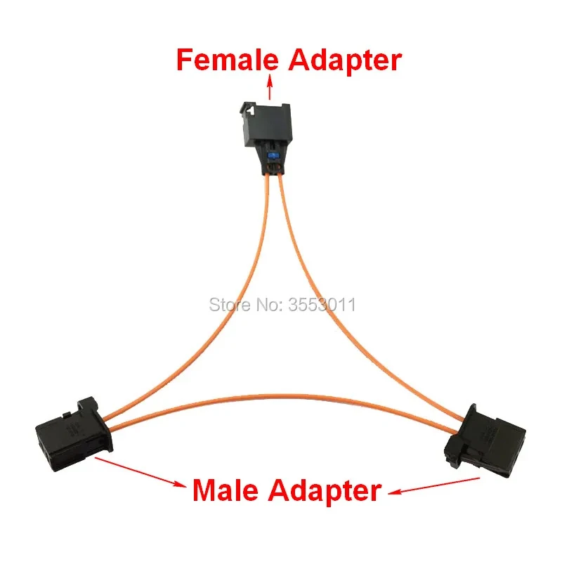 2Pc MOST Fiber Optical Optic Loop Bypass Male&Female Adapter Cable Connector Diagnostic Tool For Porsche BMW Audi Mercedes-Benz