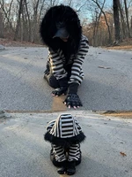 Goth Esthétique Femmes Sweat À Capuche Harajuku Rétro Y2K Emo Fille Col De Fourrure Cardigan Sweat Rock Punk Hip Hop Décontracté Lâche Streetwear 5