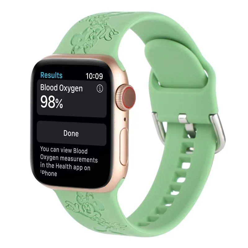 디즈니 미키 미니 스트랩 애플 시계 밴드 44mm 40mm 45mm 41mm 38mm 42mm 실리콘 솔로 루프 팔찌 iWatch 8 ultra 7 6 5 3