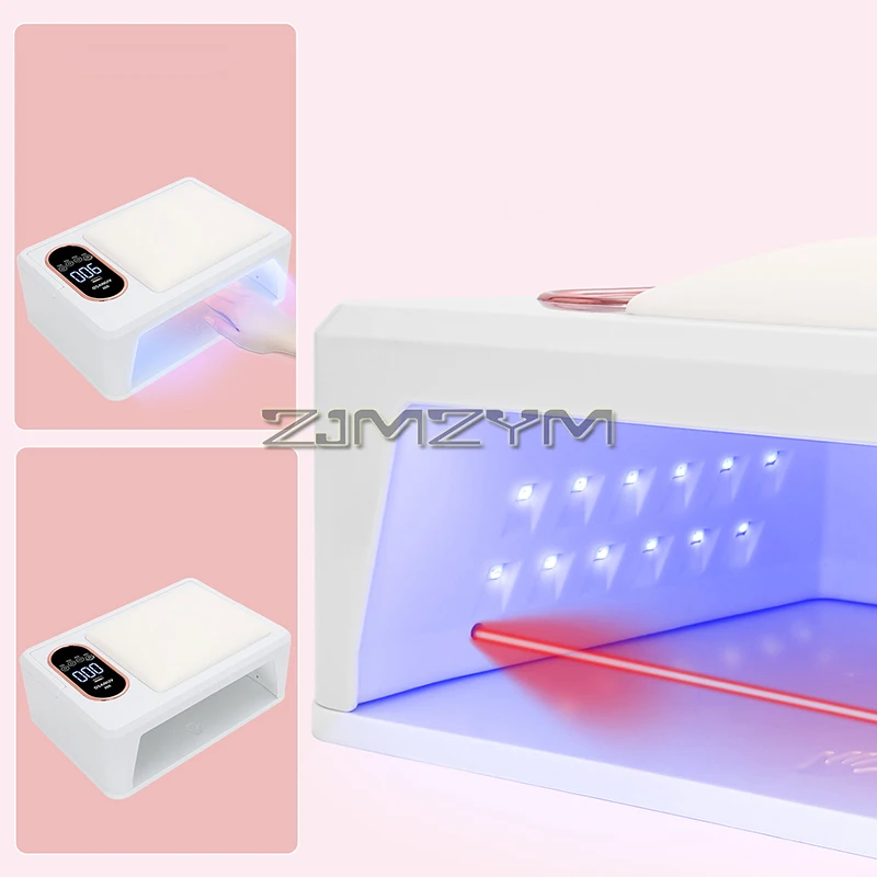 UV LED 네일 램프, 288W 네일 램프, 네일 드라이어 젤 광택제 UV 네일 라이트, 4 타이머 설정, 디스플레이 포함 빠른 건조 경화 램프