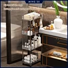 Mobile Storage Rack Trolley Organizer With Wheels Acrylic Narrow Slit Storage Cabinet Bathroom Home Multi-layer Organizer 1