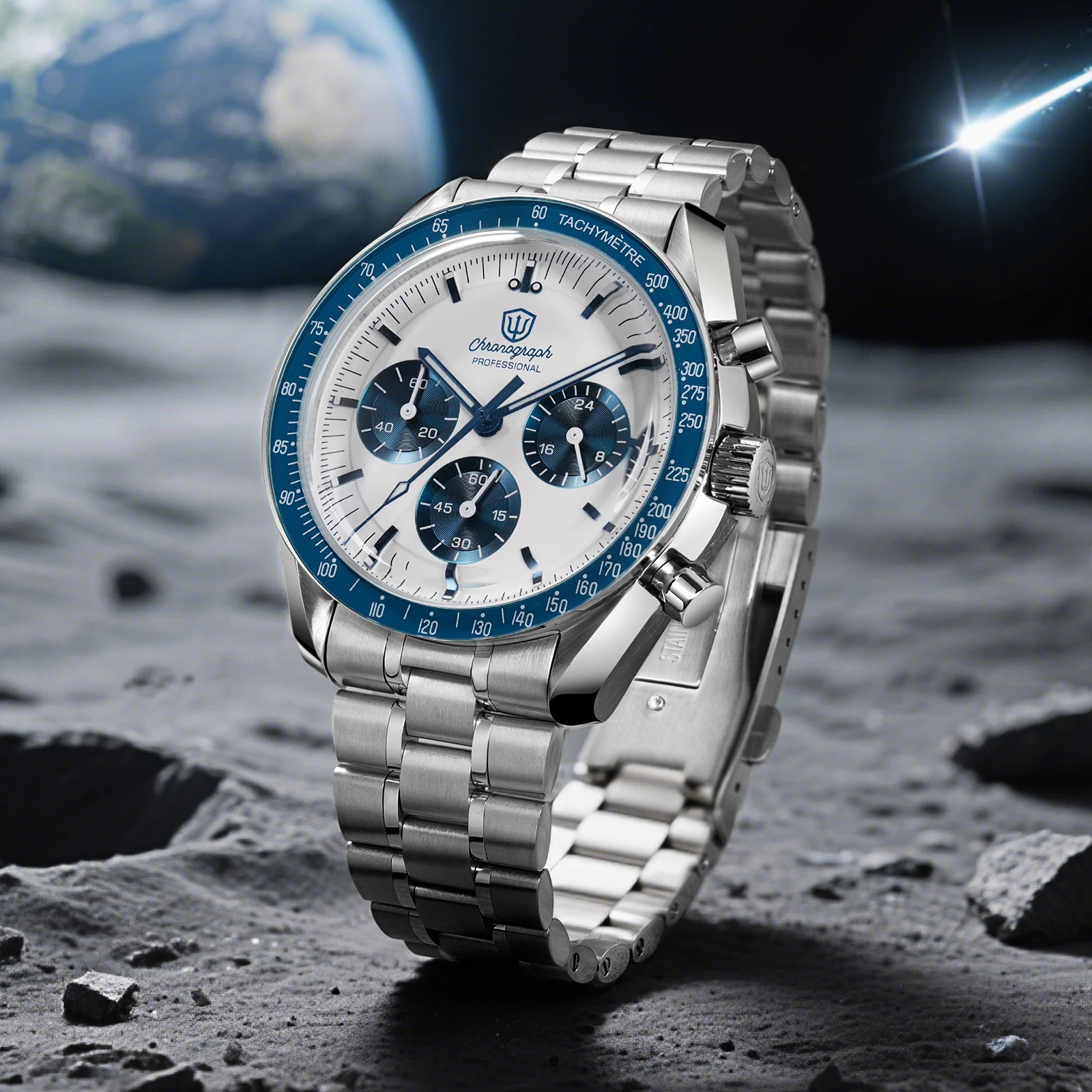 ★超美品 ウォッチダイブクォーツ ウォッチ クロノグラフ wd1863 Watchdives WD1863 39mm Watch VK63 Quartz Chronograph