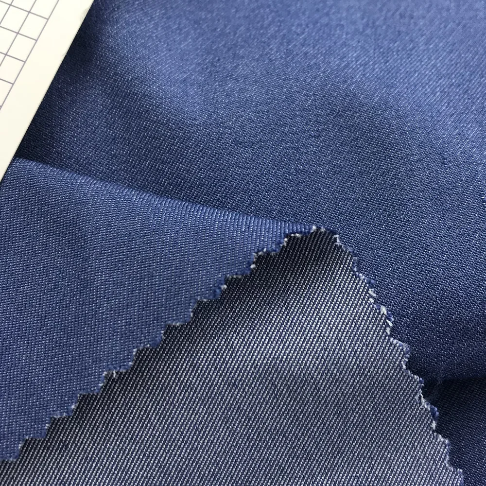 Washable Water Jeans Fabric No Need to Wash Hemp Denim Fabric Spring Summer Jeans Outerwear Tissue for Men Women Children