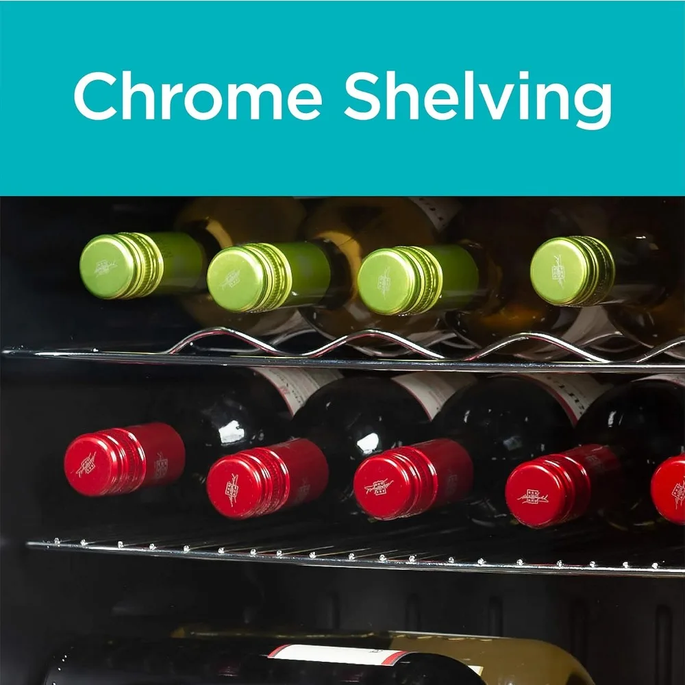 26 Bottle Wine Fridge with Interior Light and Mechanical Temperature Control, Compressor Cooling Wine Cooler Refrigerator