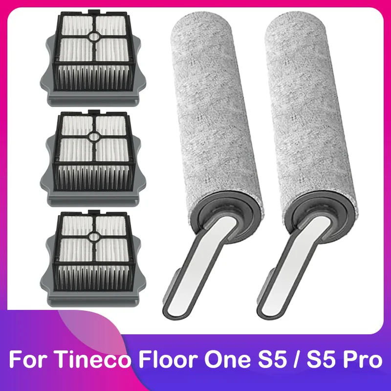 For Tineco Floor ONE S5/Floor One S5 Pro 2/ S5 Extreme Smart Vacuum Cleaner  Replacement Brush Rollers and HEPA Filters - AliExpress