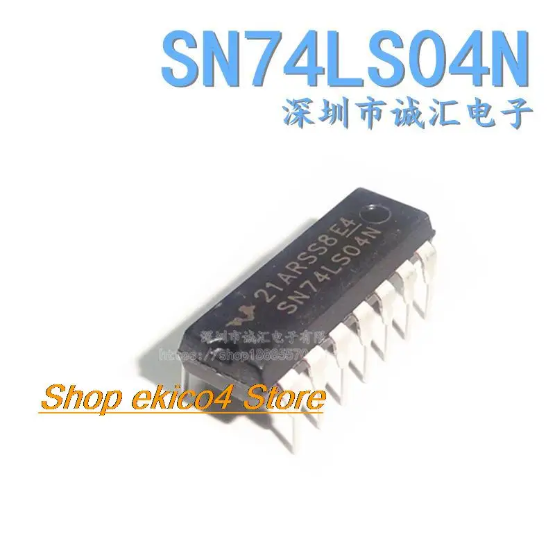 

10 шт., оригинальный запас SN74LS04N 74LS04 DIP14 IC