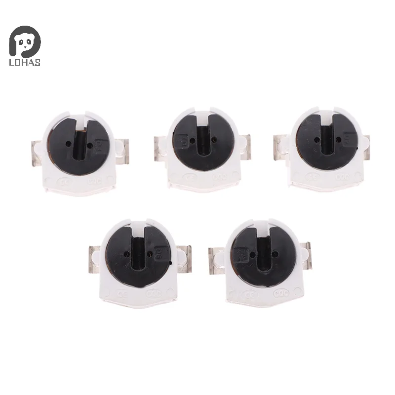 5Pcs T5 T8 Fluorescent Light Holder G5 G13 Base Non-Shunted Heat-Resistant Lamp Socket AC 500V 2A for LED Fluorescent Light Tube