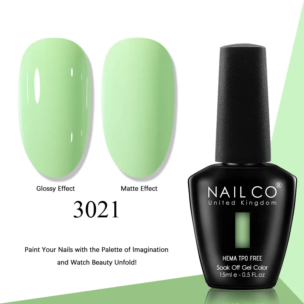 NAILCO Gel Nail Polish Pink Collection - 15ml Glitter & Nude UV LED Gel Varnish Set