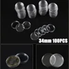 Clear Plastic Coin Capsules Holder, 34mm Size, Pack of 100, Protect and Display Your Valuable Commemorative Coin Collection 1