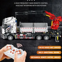 Remote Control Engineering Crane Building Blocks Set RC Construction Vehicle 3D Assembly STEM Educational Toy Gift 4