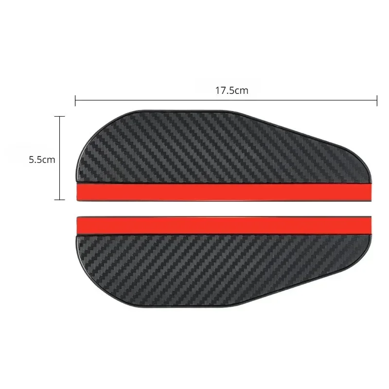 Car Rearview Mirror Rain Eyebrow Visor Carbon Fiber Rearview Side Snow Sun Visor Rain Cover Mirror Accessories 2PCS