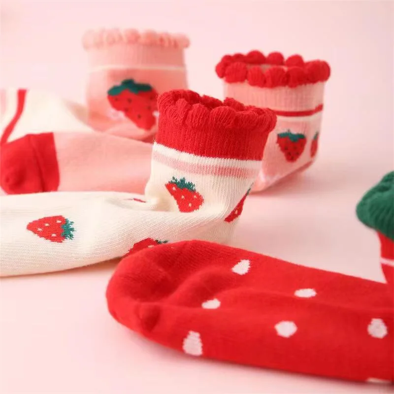 Strawberry Cartoon Kids Socks 6