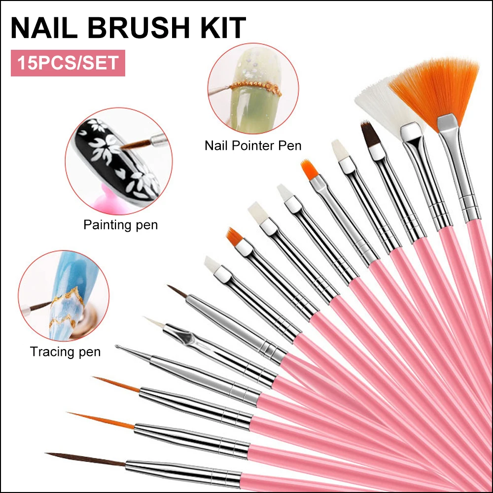 Acrylic Set Full Manicure Kit Acrylic Powder Glitter Liquid For Nail Art Kit Clipper Tool Brush For Manicure Decoration Tool
