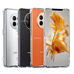 Crystal Clear Soft TPU Shock Absorption Slim Case - Transparent Protective Bumper Cover for Mate 50