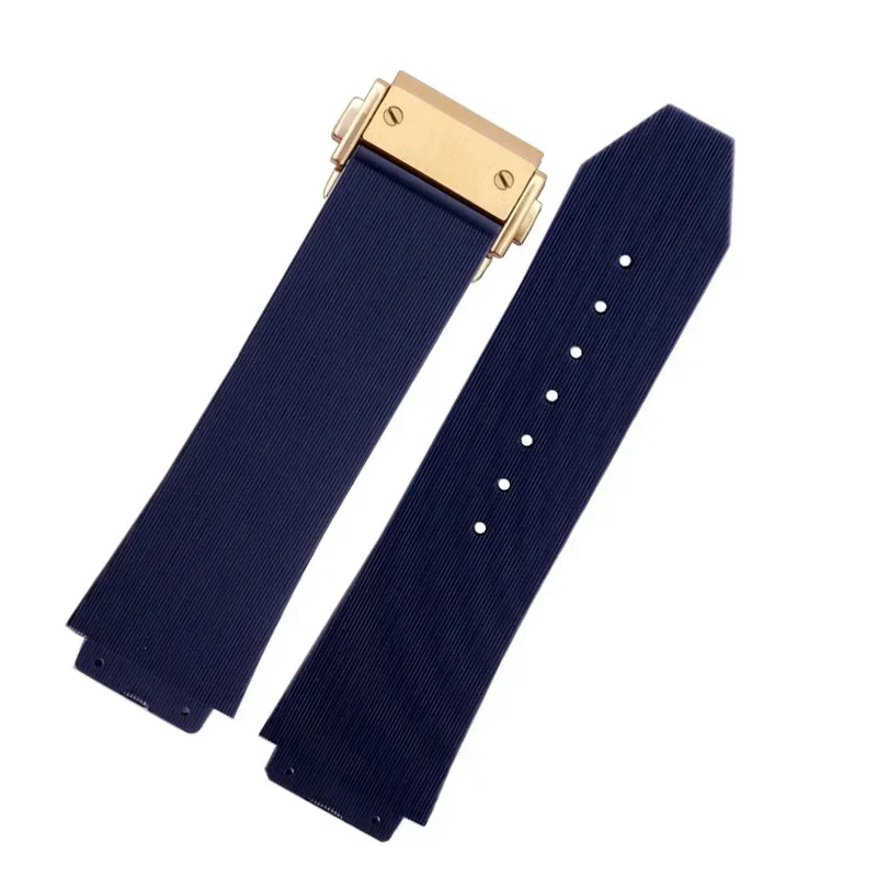 Silicone Waterproof Men's Watch Strap - Durable Rubber Bracelet Wristband