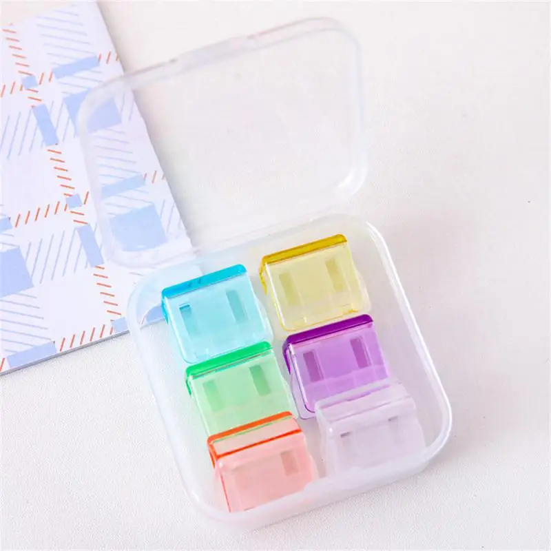 Paper Clips Candy color push clip transparent color push clip Test Paper Storage Data File Fixed Small Dovetail paper clips binder clips metal clamp clips book clips