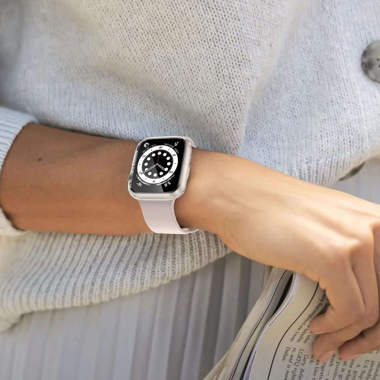Abdeckung für Apple Watch 46 mm, 44 mm, 40 mm, 45 mm, 41 mm, 49 mm, 42 mm, hohl, weich, klar, TPU, Displayschutzfolie, Iwatch 11, 10, 9, 8, 7, 6 Ultra – Detail 5