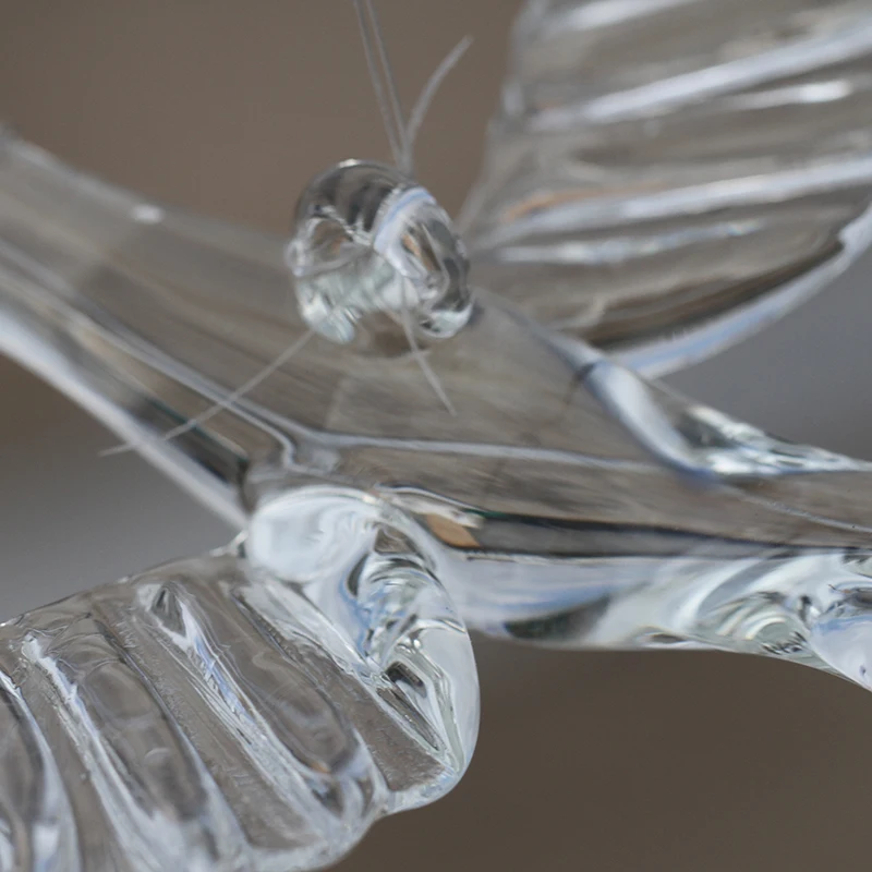 1PC 100MM Clear K9 Crystal Bird Hanging Oranment Pendant for Home Garden Wedding Decorations Party Decor