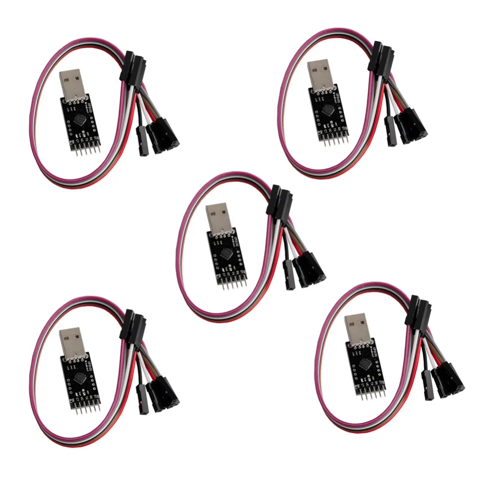 

RCmall 5Pcs/lot CP2102 Module STC Download Downloader Cable USB 2.0 to TTL 6PIN Serial Converter