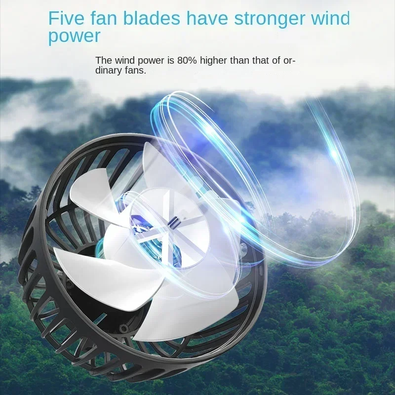 Car Seat Back Cooling Fan USB Charge Dual Head Fan 360 Degree Rotation Neck Portable Cooler for Summer Car Accessories