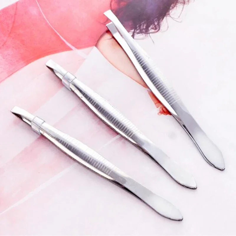 Eyebrow Stainless Steel Tweezers Plucking Clip Pliers Tweezers Eyebrows Plucking Beard пинцет для бровей Pinzas Electr&oacute;nica