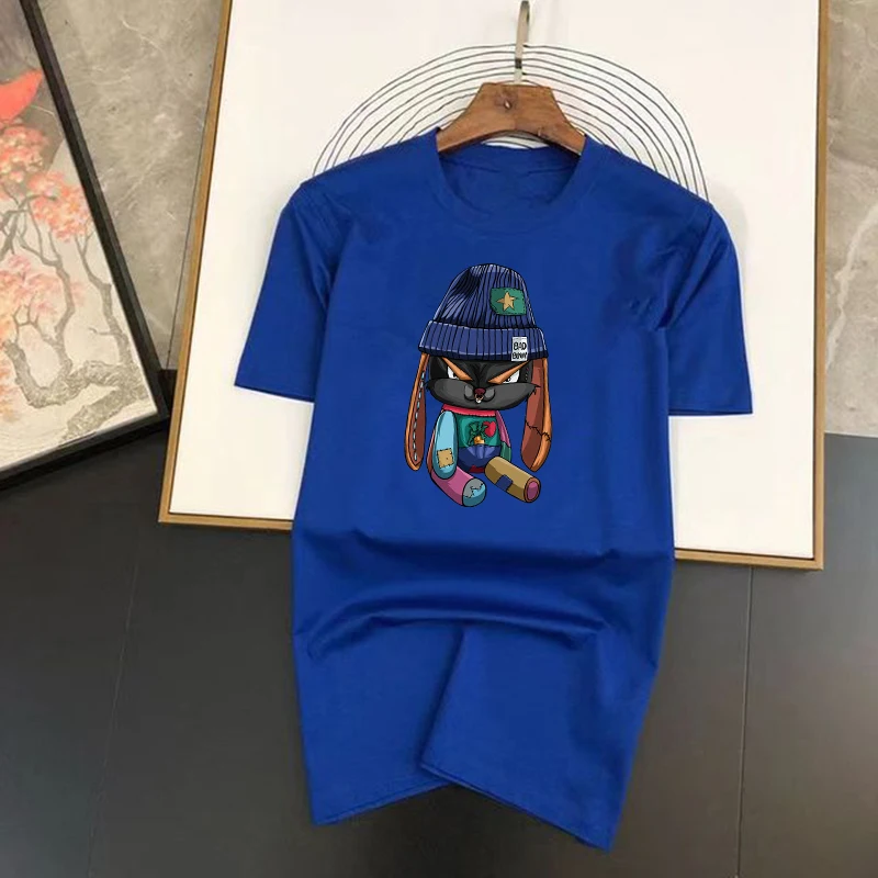T-shirt in cotone con grafica per uomo e donna moda coreana_voghion.com