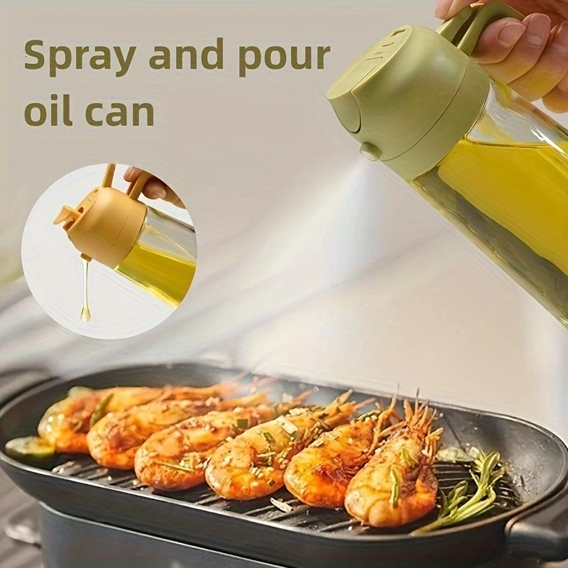 Kitchen household spray two oil spray cans Air fryer bottle glass leakproof oil can