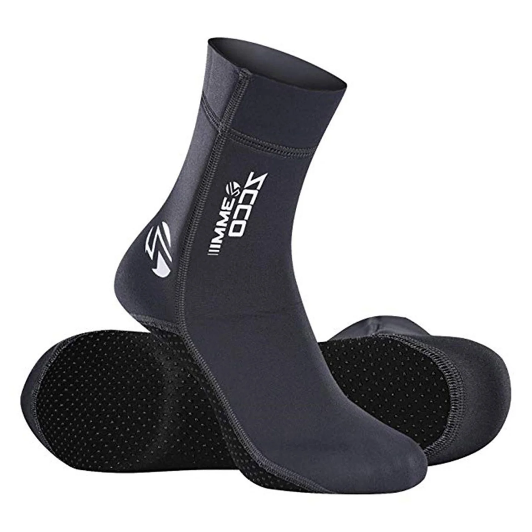 ZCCO Neoprene Diving Socks 3mm Diving Wetsuits Water Fin Sock Warm Surfing Booties Beach Socks for Snorkeling Water Sports L